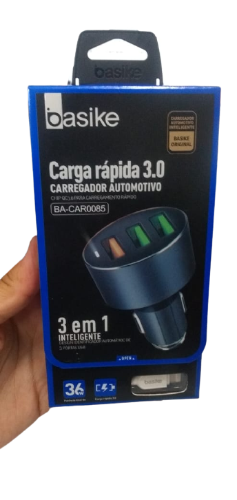  - Carregador de carro - BASIKE     Cod. BA-CAR0085 5G